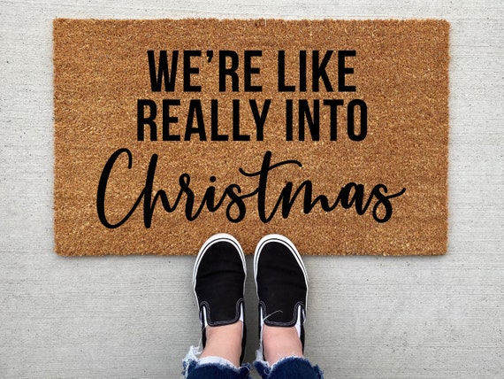 Christmas decor personalized doormat funny doormat welcome mat winter decor Nice Package doormat front doormat