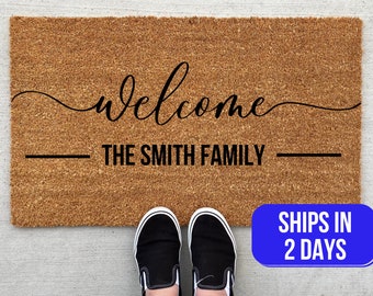 Personalized Doormat, Housewarming Gift, Wedding Gift, Custom Doormat, Personalized Doormat, Closing Gift, Welcome Doormat, Front Door Mat