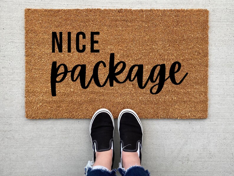 Christmas decor personalized doormat funny doormat welcome mat winter decor Nice Package doormat front doormat