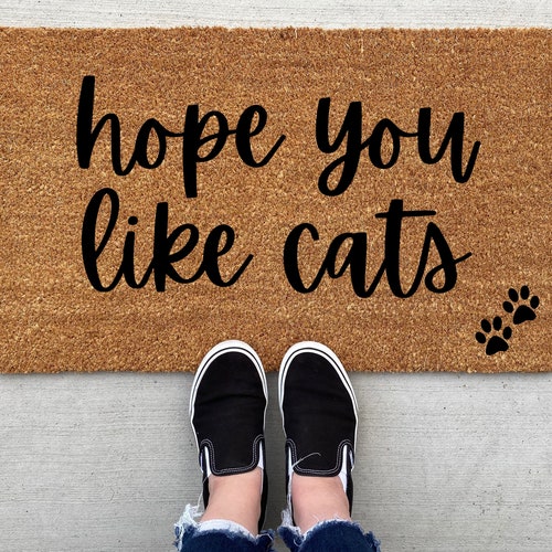 Hope You Like Cats Doormat Home Decor Custom Doormat Etsy