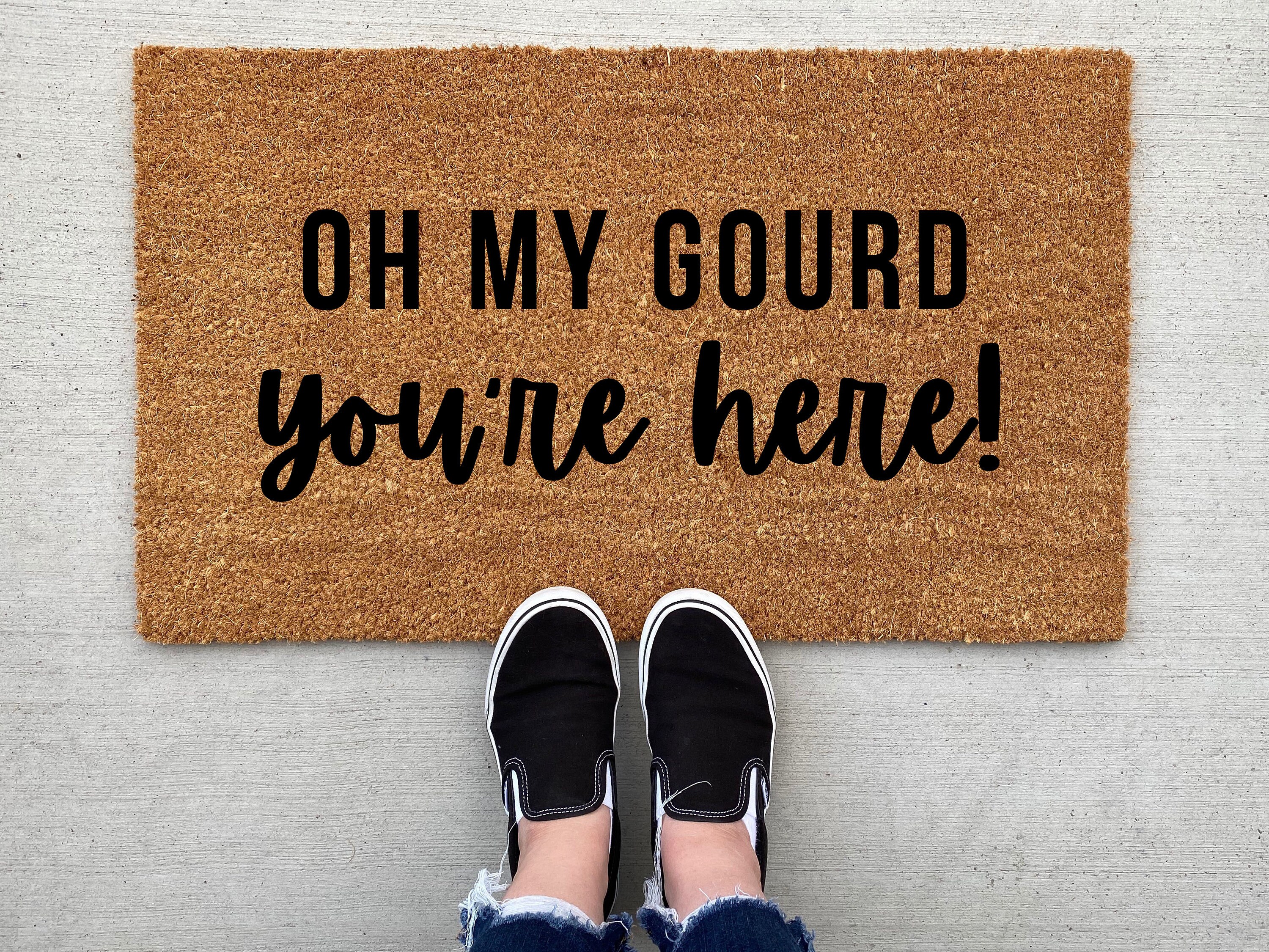 Oh My Gourd You're Here doormat, pumpkin, fall decor, personalize…