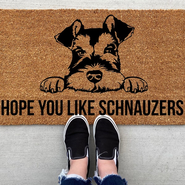 Hope You Like Schnauzers doormat, home decor, custom doormat, welcome mat, dog doormat, funny doormat, front door mat, welcome doormat