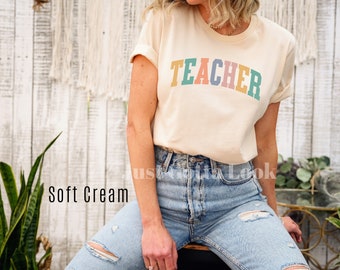 Lehrer Shirt, Lehrer Shirt, Lehrer Shirt, Retro Lehrer Shirt, Lehrer TShirt, Geschenk für Lehrer, Retro Lehrer Shirt, Pastell Lehrer Shirt