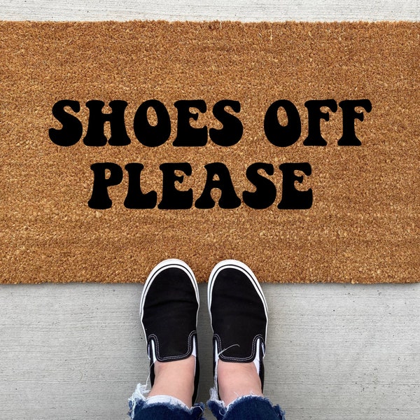 Shoes off Doormat Etsy