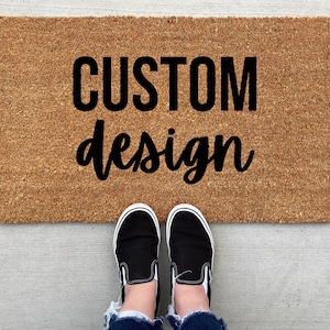 Custom Design Personalized Welcome Doormat, home decor, custom doormat, welcome mat, housewarming, front door mat, welcome doormat