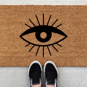 Evil Eye Doormat Funny Welcome Home Mat,Outdoor Mats for Front