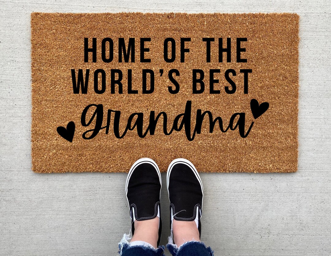 Home of the World's Best Grandma Doormat Home Decor Etsy