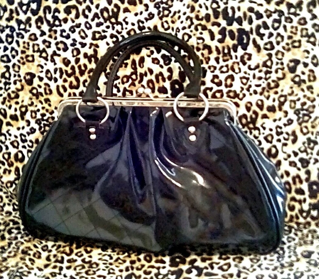  Lux de Ville Black and Leopard Valentine Tote (Large