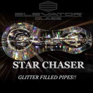 Custom Glitter Filled Pipe Glass Snow Globe Glow in the Dark image 2