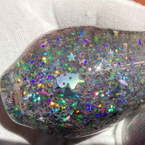 Unicorn Glitter Glass Pipe: Glow-in-the-Dark Snow Globe Bowl