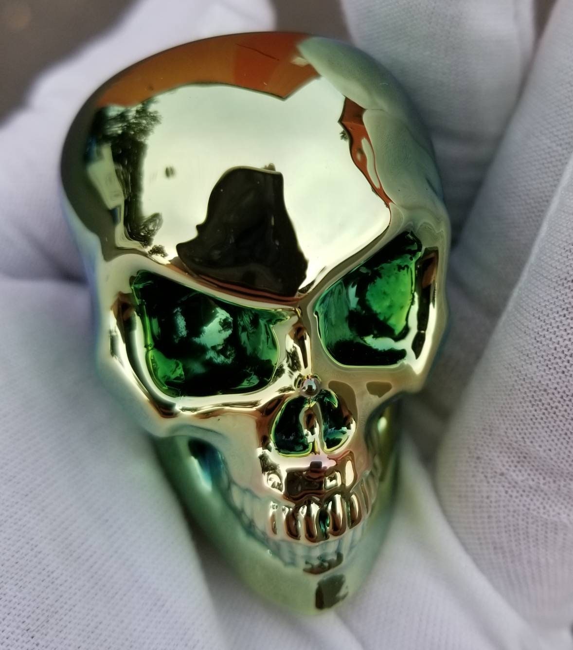 Pipa Metal Skull bronze 85cm  Pipa para fumar hash o marihuana
