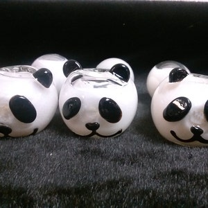 Glitter filled panda pipe