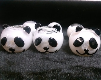 Glitter filled panda pipe