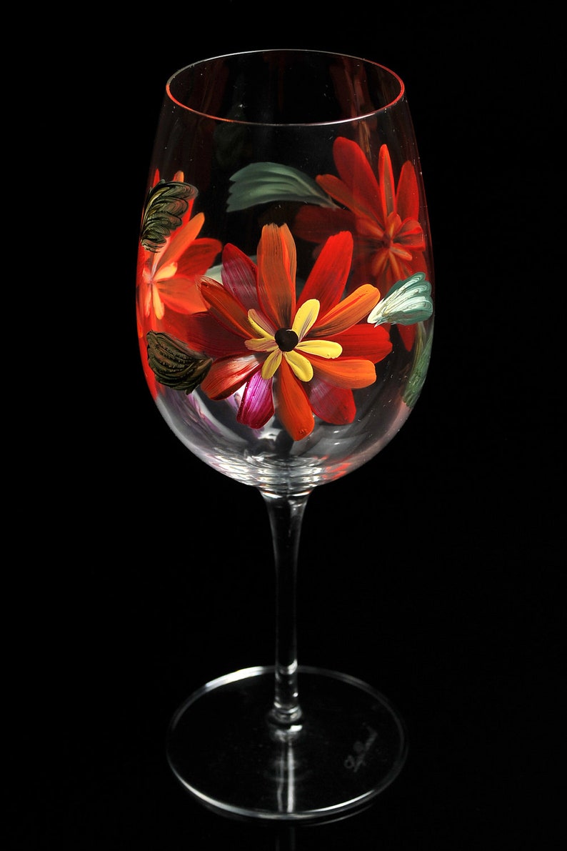 Hand Painted Wine Glasses