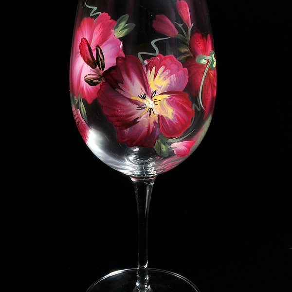 Hand Painted Wine Glasses Etsy