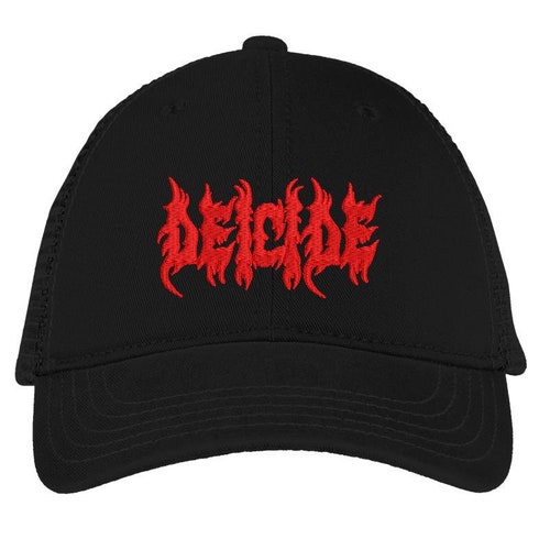 Deicide Black Cap Hook and Loop Closure Death Metal Hat Astral Etsy