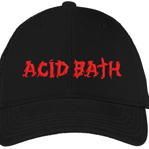 Acid Bath Black Cap Hook and Loop 