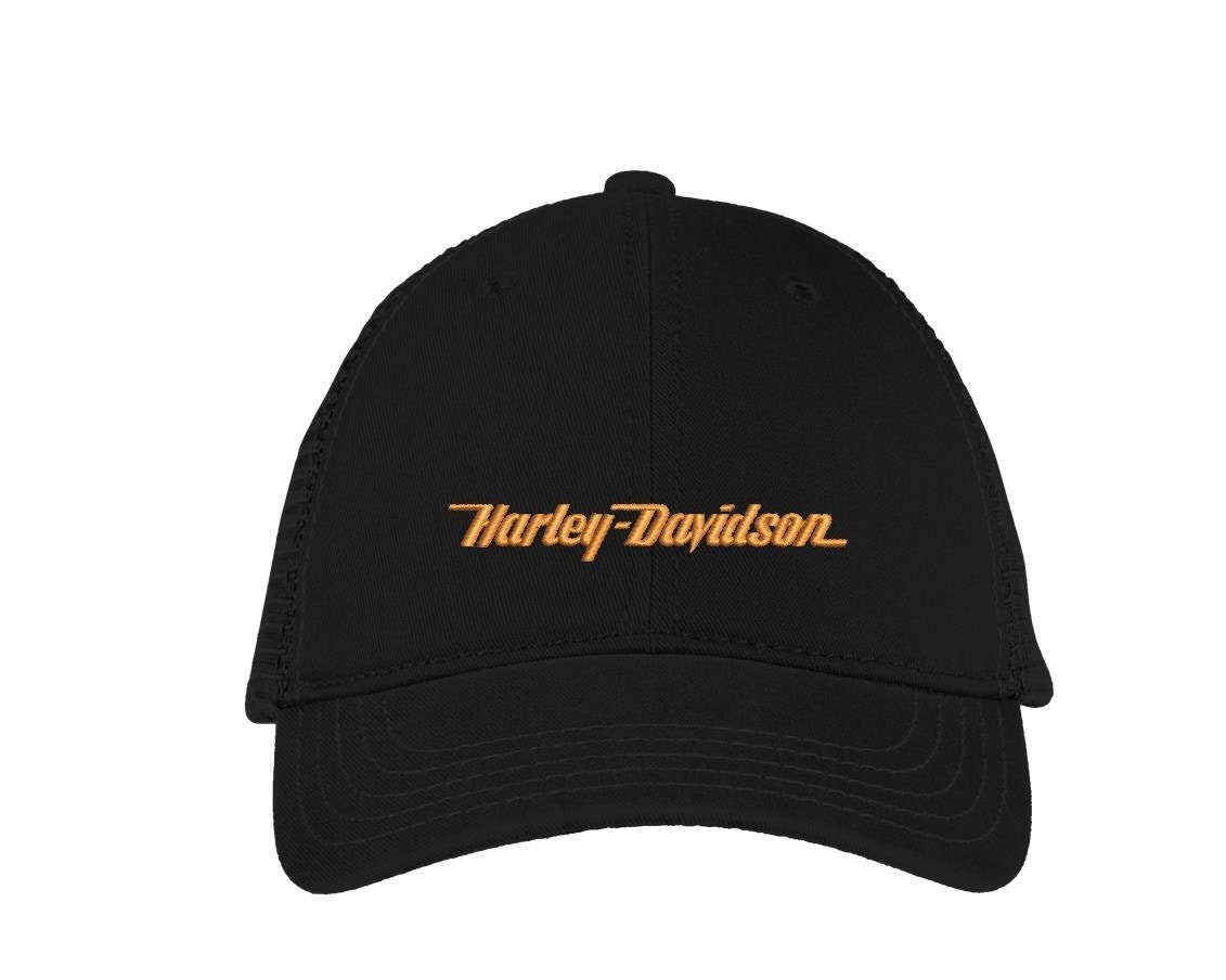 Harley Davidson Black Cap Hook and Loop 
