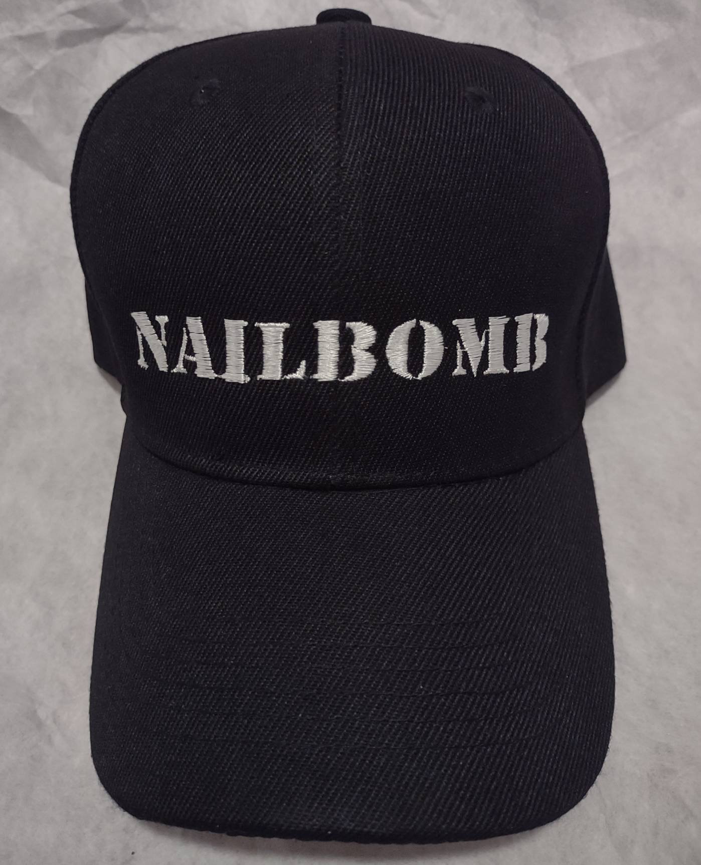 Nailbomb Embroidered Black Cap Hook and Loop Closure Thrash - Etsy ...