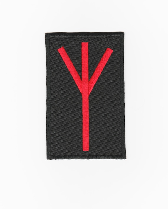 4 X 5 cm bordado parche Algiz rune