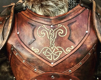 Viking LEATHER ARMOR COMPLETE Set Reenactment Larp made on Order