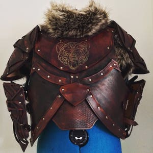 Viking LEATHER ARMOR v2 COMPLETE Set Reenactment Larp made on order image 1