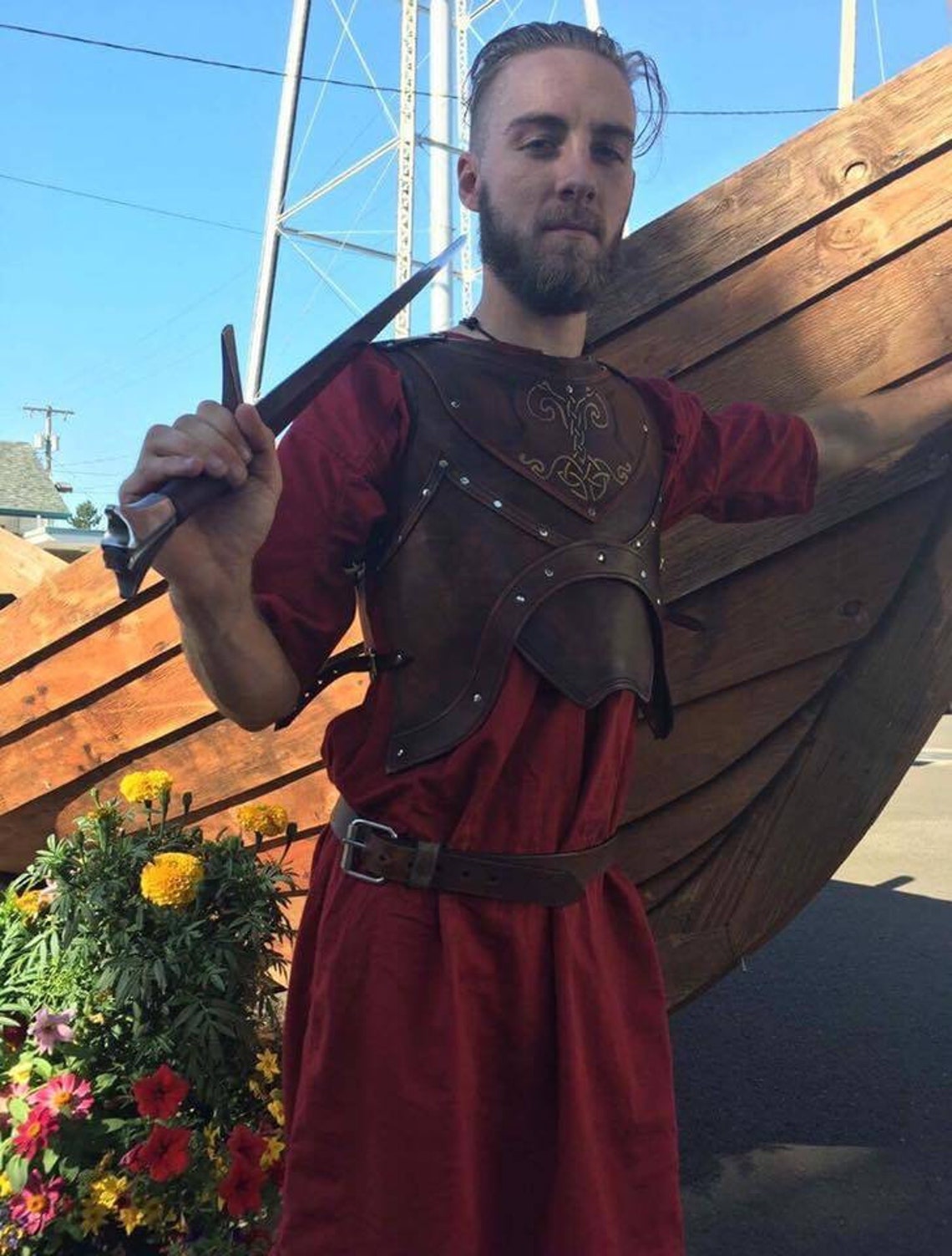 Viking LEATHER ARMOR COMPLETE Set Reenactment Larp made on | Etsy