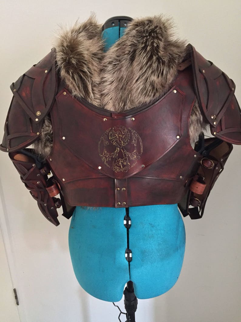 Viking LEATHER ARMOR v2 COMPLETE Set Reenactment Larp made on order image 4