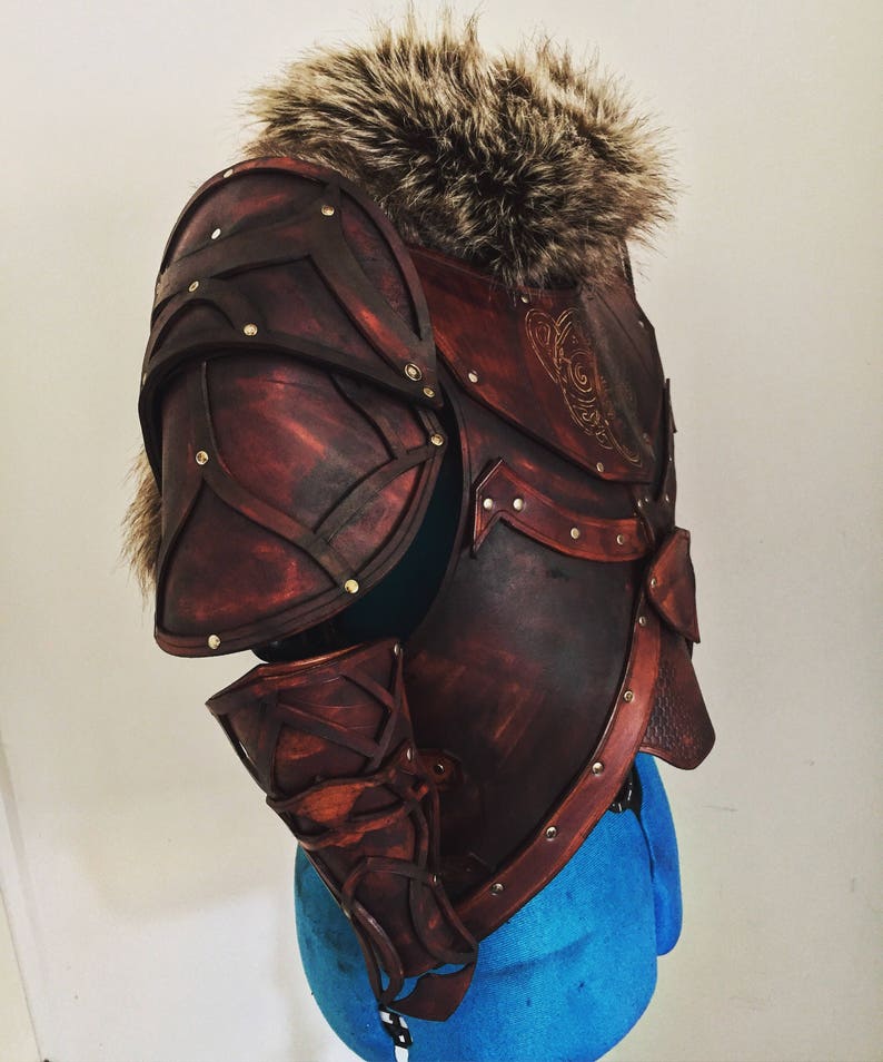 Viking LEATHER ARMOR v2 COMPLETE Set Reenactment Larp made on order image 6