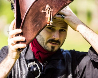 PIRATE LEATHER HAT [Made on Order]