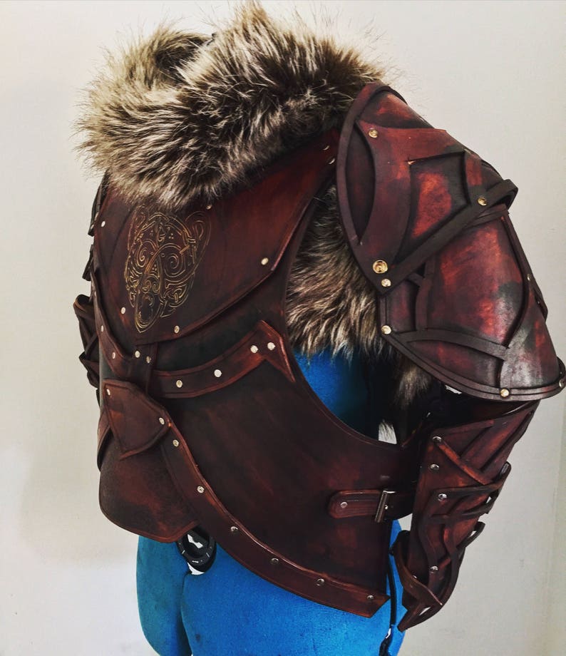 Viking LEATHER ARMOR v2 COMPLETE Set Reenactment Larp made on order image 2