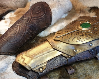 VALHALLA LEATHER COSPLAY - Leather armor bracers