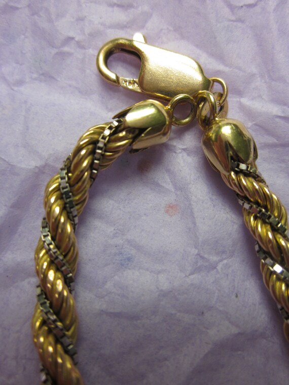Rare Vintage UNISEX 14K Gold Bracelet ARTISAN Han… - image 3