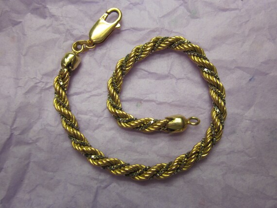 Rare Vintage UNISEX 14K Gold Bracelet ARTISAN Han… - image 1