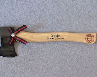 Personalized  Firefighter Wedding Axe - Wedding cake cutter or Groom's cake cutter