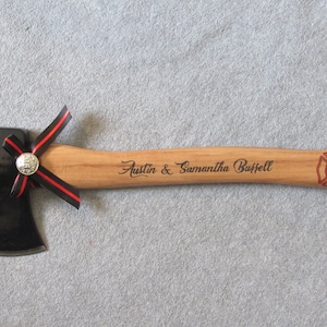 Personalized Firefighter Wedding Axe - Perfect for cake cutting