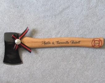 Personalized Firefighter Wedding Axe - Perfect for cake cutting