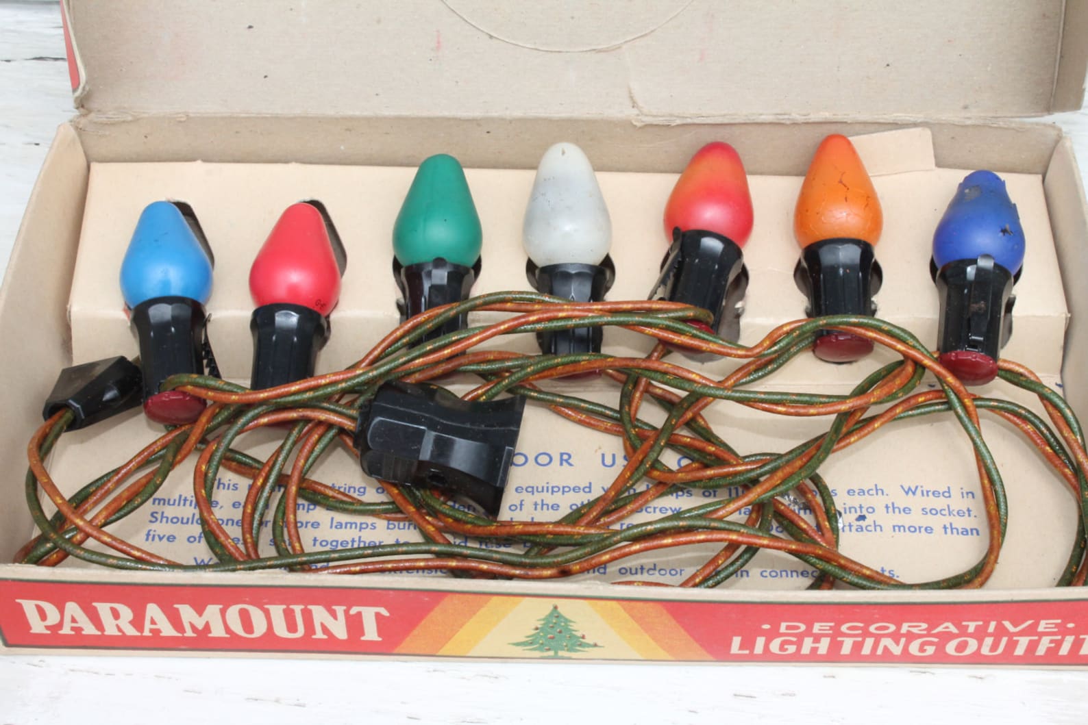 2 Vintage Christmas Tree Light Sets decorative Lighting Etsy
