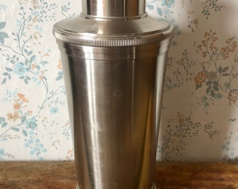 Classy Vintage Cocktail Shaker Handsome Chrome Art Deco Style Drink Mixer Pitcher by Restoration Hardware
