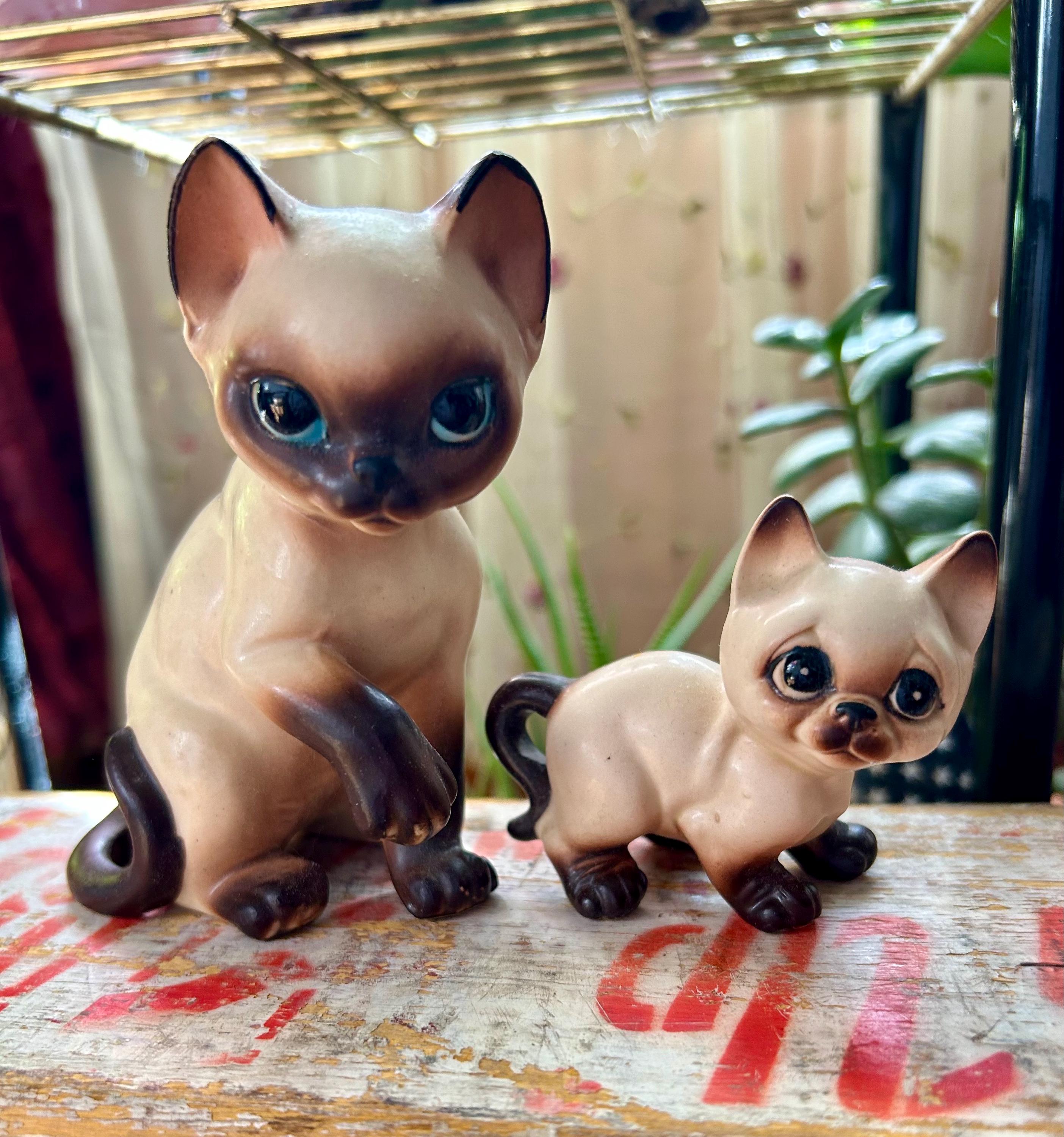 ビンテージ Enesco製 Big eye Cat 置物 陶器 猫 ねこ - メルカリ