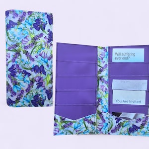 AUSTRALIA ONLY Floral Vinyl Ministry Folder: JW Tract and Card Holder. Mini tracts and the original tracts