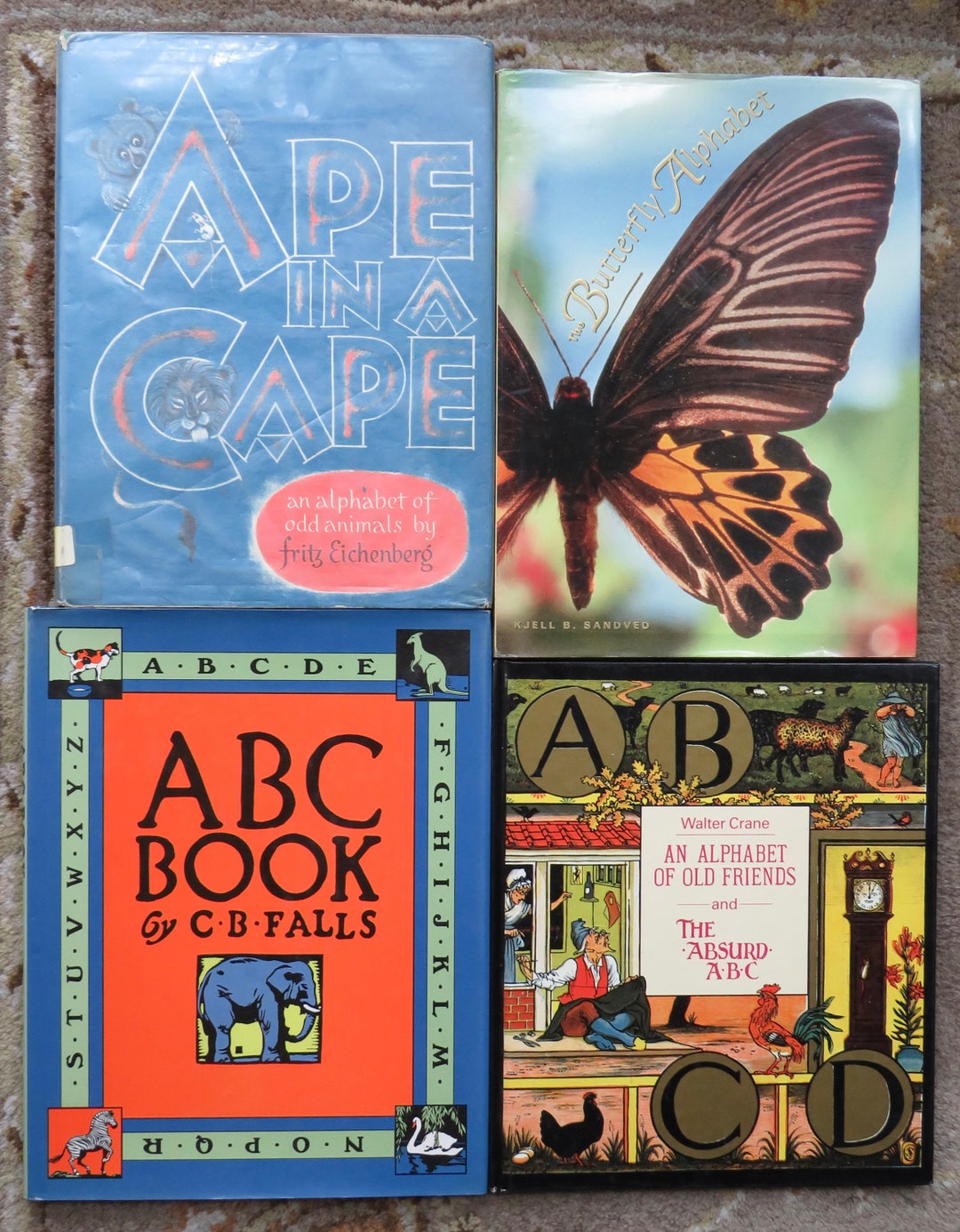 4 Alphabet Books the Butterfly Alphabet, Ape in a Cape, ABC Book, an
