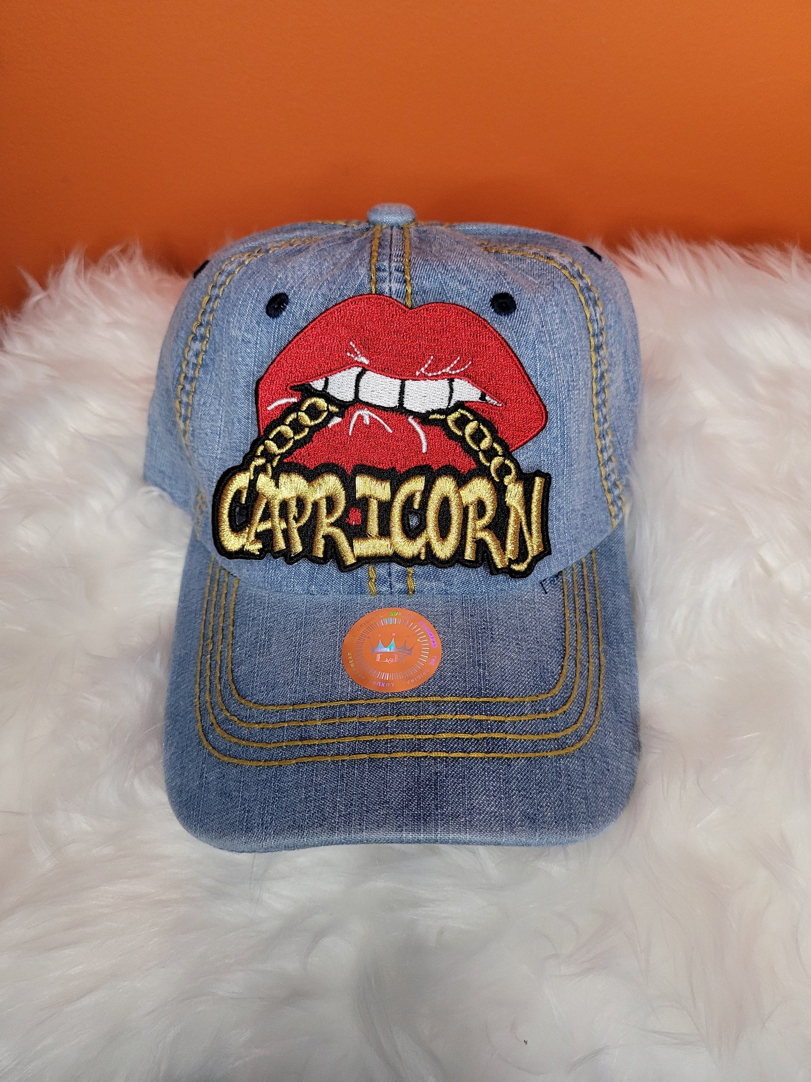 Zodiac Sign Hat Zodiac Capricorn Denim Hat Hat Ladies Etsy