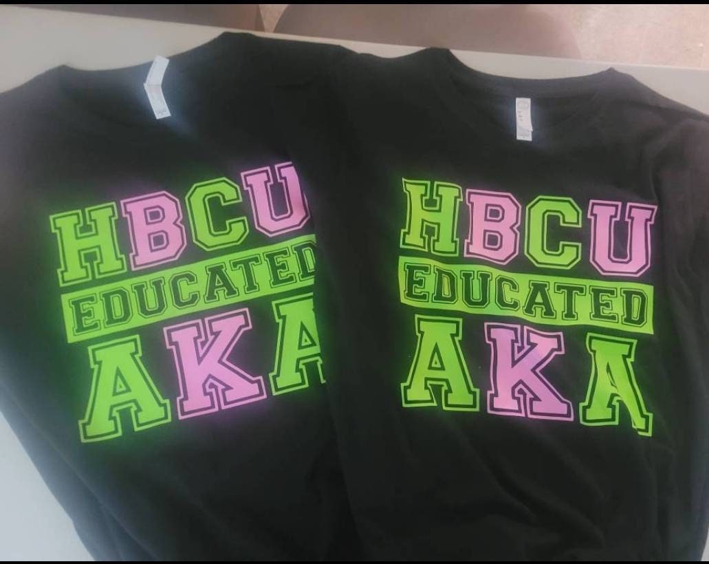 Hbcu Educated - 1908 - Pink And Green - Aka Shirts Hbcu Educated - 1908 - Pink And Green - Aka Shirts