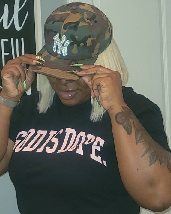 Camo Yankees Hat, Bling, Hats, Ladies Hat. - Etsy display picture 1