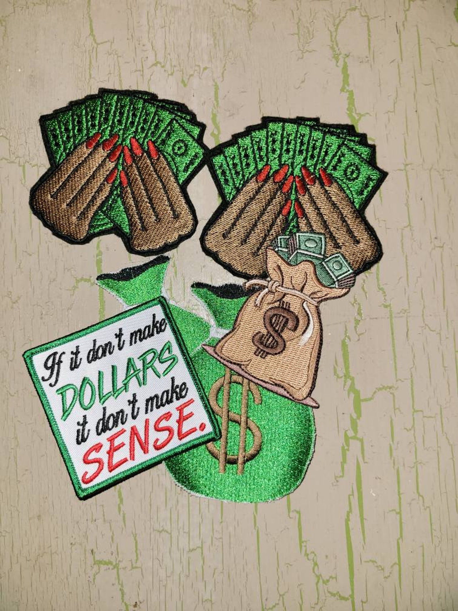 Make Sense Money Patch Set Patches Money Patches DIY Cash Etsy