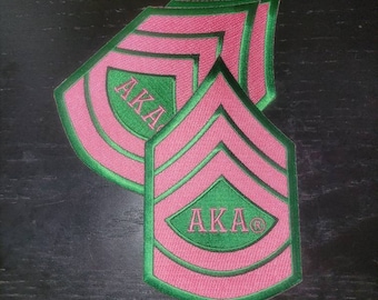 AKA Striped Patch, 1908, Patches, DIY, Pink and Green, One Patch Per Order