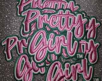 Toppa Pretty Girl, toppe, 1908, toppa rosa e verde, una toppa per ordine