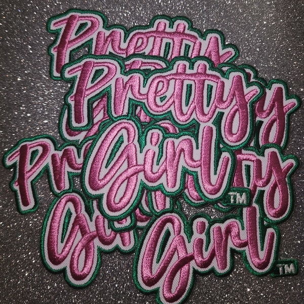 Pretty Girl Patch, patches, 1908, Pink and Green Patch, One Patch Per Order