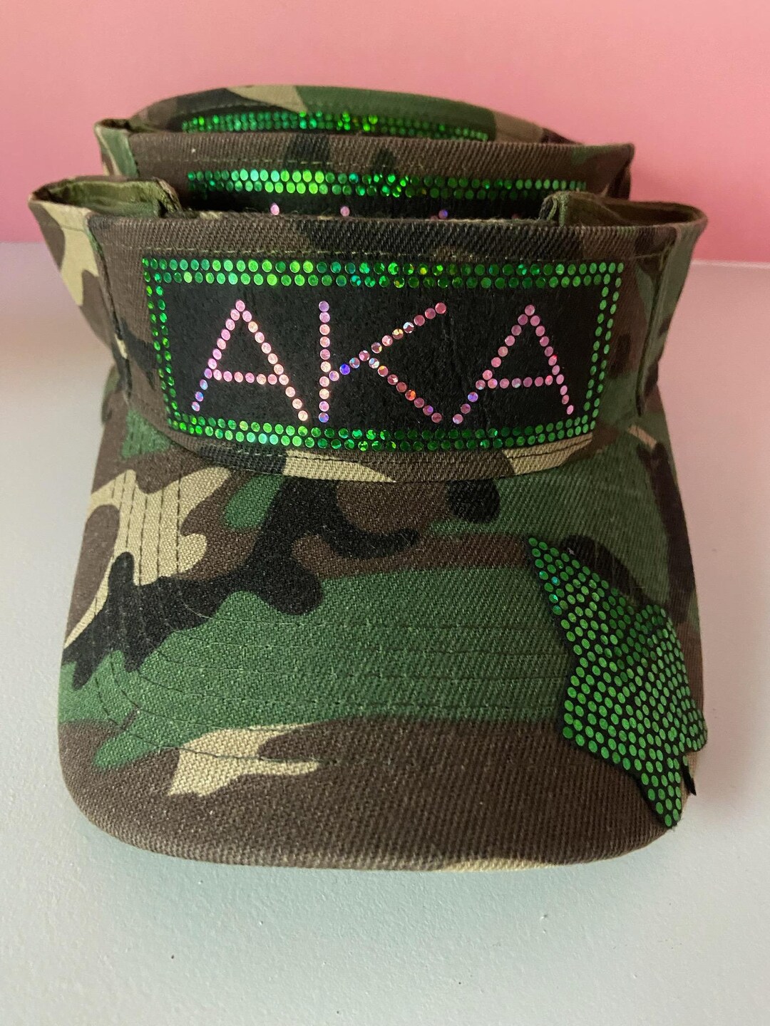 AKA Camo Visor, AKA, 1908, Ivy Leaf, Bling Hats Etsy